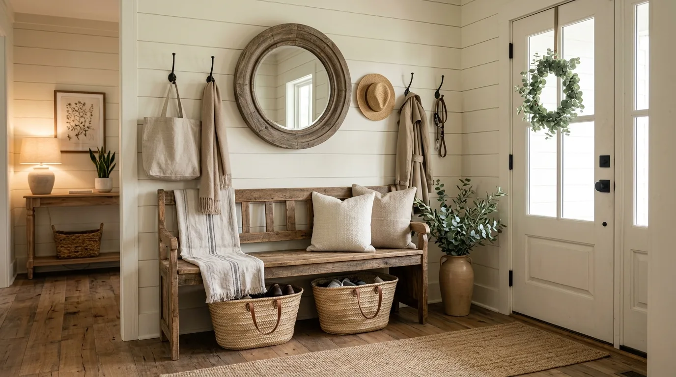 Farmhouse Entryway Decor for 10 farmhouse decor ideas for a cozy home